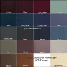 Load image into Gallery viewer, Folded Edge Chiffon Mandel Hijabs (C & F Colours) - SELECT YOUR COLOUR