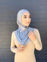 Load image into Gallery viewer, Grey Two Piece Cotton Hijab