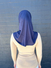 Load image into Gallery viewer, Navy Blue Two Piece Cotton Hijab