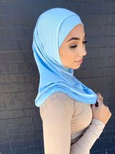 Load image into Gallery viewer, Sky Blue Two Piece Cotton Hijab