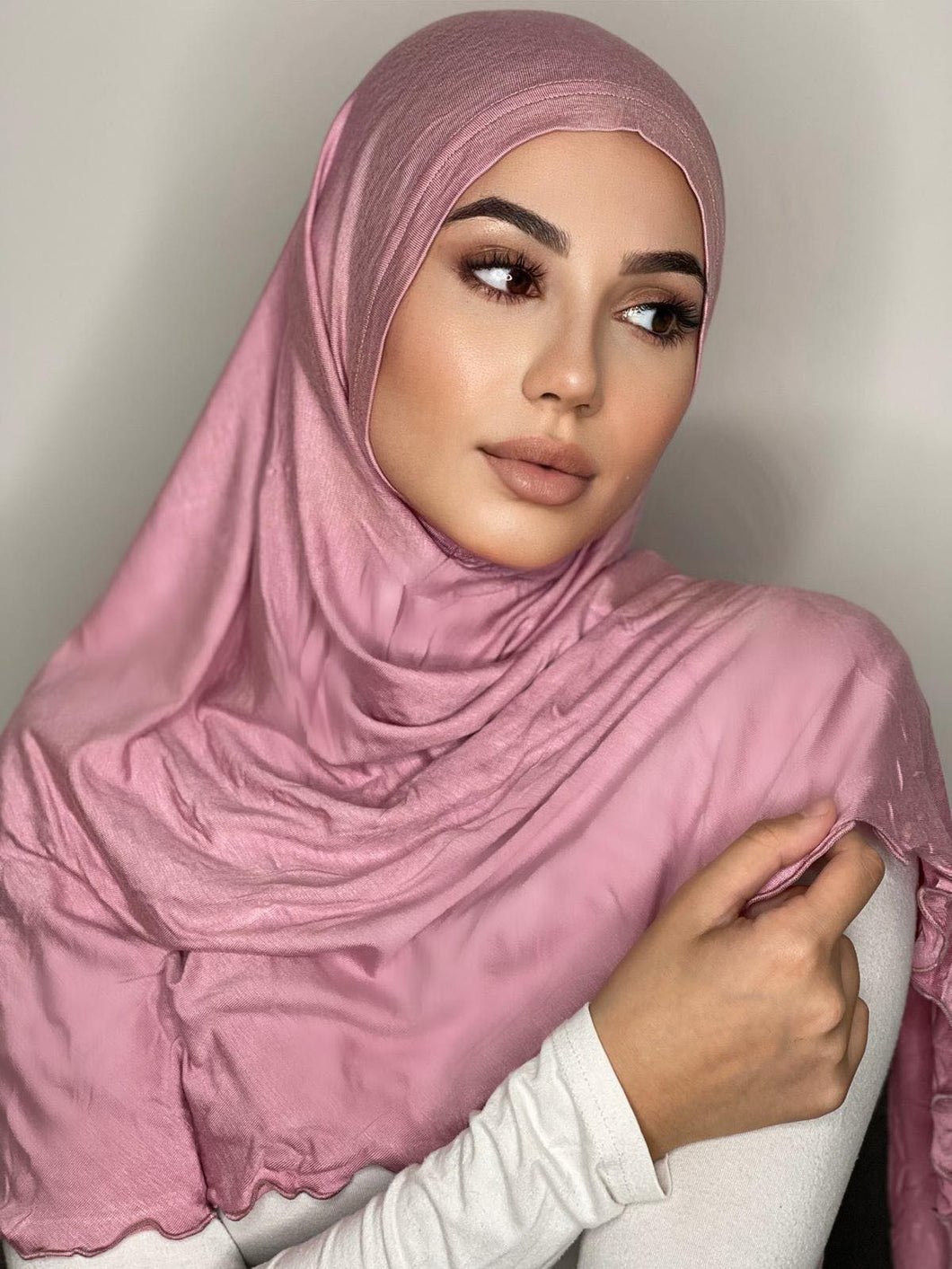 Pink Easy Wrap Cotton Hijab