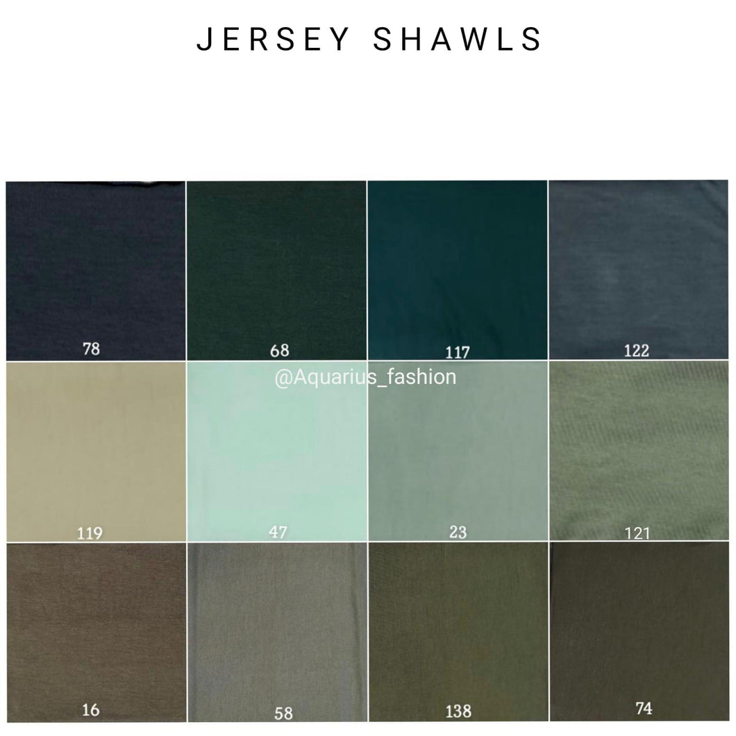 Jersey Cotton Hijabs (Green Palette) - SELECT YOUR COLOUR