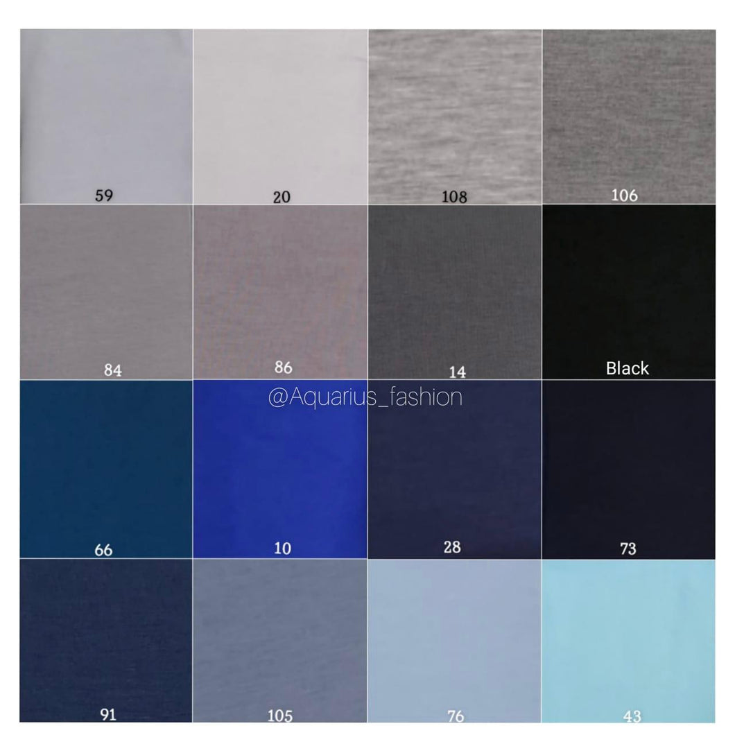 Jersey Cotton Hijabs (Grey Palette) - SELECT YOUR COLOUR