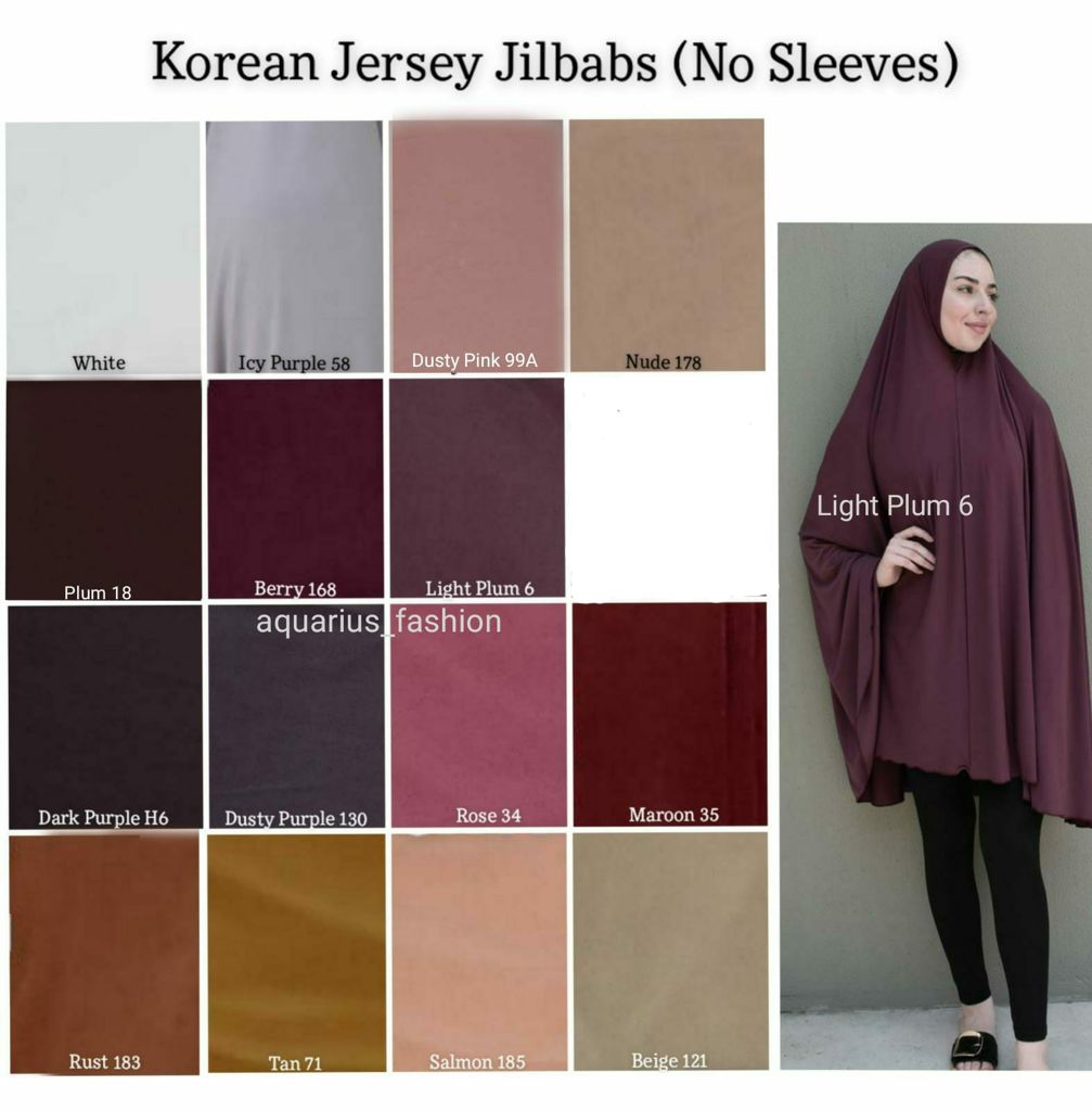 Jilbabs No Sleeves (Light Palette) - SELECT YOUR COLOUR