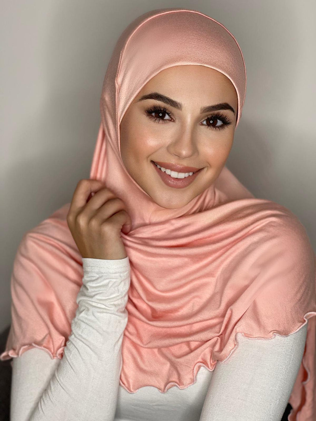 Pink Easy Wrap Cotton Hijab