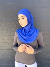 Load image into Gallery viewer, Royal Blue Two Piece Cotton Hijab
